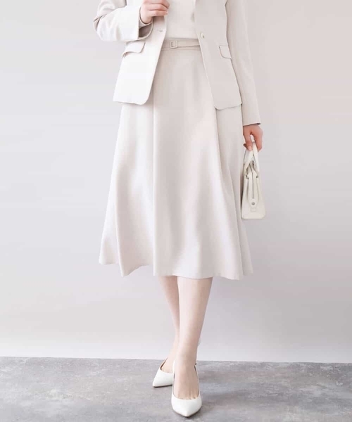 OFUON le MK（オフオンルエムケー）の「[セットアップ対応]ライトラブルクロス ウエストタックスカート/洗える/WEB限定サイズあり（スカート・レディース・ベージュ/ブラック・40/38/36）」の10枚目の写真