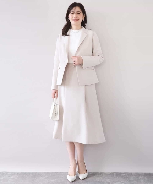 OFUON le MK（オフオンルエムケー）の「[セットアップ対応]ライトラブルクロス ウエストタックスカート/洗える/WEB限定サイズあり（スカート・レディース・ベージュ/ブラック・40/38/36）」の11枚目の写真