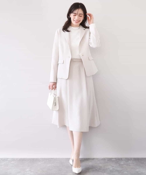 OFUON le MK（オフオンルエムケー）の「[セットアップ対応]ライトラブルクロス ウエストタックスカート/洗える/WEB限定サイズあり（スカート・レディース・ベージュ/ブラック・40/38/36）」の13枚目の写真