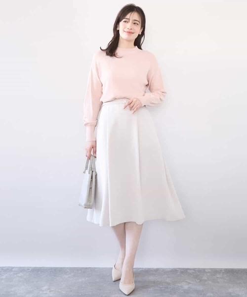 OFUON le MK（オフオンルエムケー）の「[セットアップ対応]ライトラブルクロス ウエストタックスカート/洗える/WEB限定サイズあり（スカート・レディース・ベージュ/ブラック・40/38/36）」の18枚目の写真