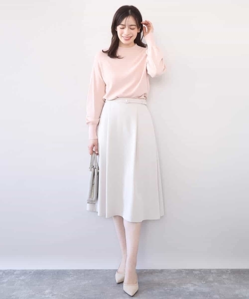 OFUON le MK（オフオンルエムケー）の「[セットアップ対応]ライトラブルクロス ウエストタックスカート/洗える/WEB限定サイズあり（スカート・レディース・ベージュ/ブラック・40/38/36）」の19枚目の写真