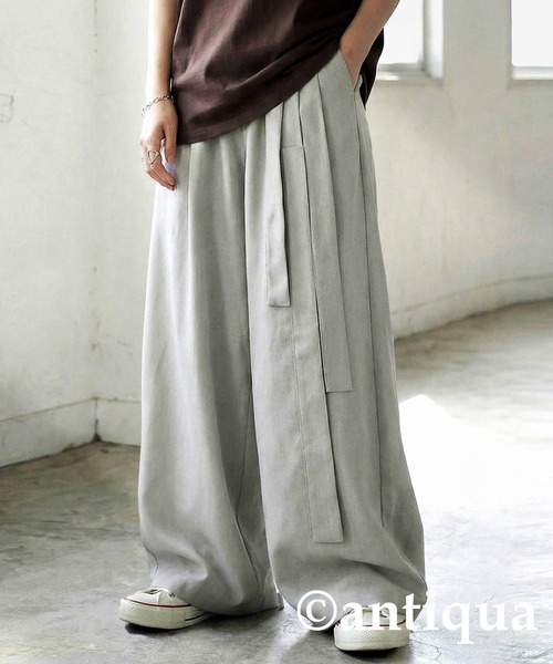 antiqua（アンティカ）の「アシンメトリー ワイドパンツ（その他パンツ・レディース・グレー系その他/ブラック・ONESIZE）」の7枚目の写真