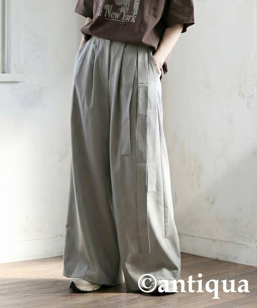 antiqua（アンティカ）の「アシンメトリー ワイドパンツ（その他パンツ・レディース・グレー系その他/ブラック・ONESIZE）」の9枚目の写真