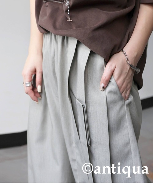 antiqua（アンティカ）の「アシンメトリー ワイドパンツ（その他パンツ・レディース・グレー系その他/ブラック・ONESIZE）」の10枚目の写真