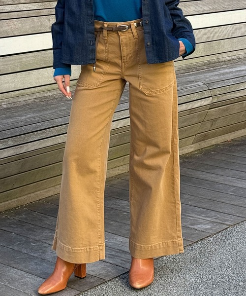 BANANA REPUBLIC FACTORY STORE（バナナリパブリック ファクトリーストア）の「BANANA REPUBLIC FACTORY STORE　　ワイドレッグ ハイライズ ユーティリティ ジーンズ（デニムパンツ・レディース・ライトベージュ/グリーン/ブラウン・24/26/28/27/25）」の11枚目の写真