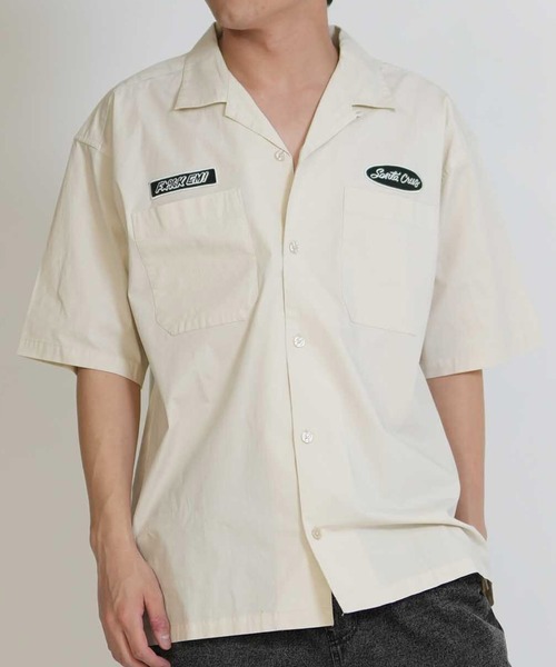 SANTA CRUZ(サンタクルーズ)の「【ムラサキスポーツ限定】SANTA CRUZ/サンタクルーズ 半袖 シャツ SC WORK SHIRT 502262201(シャツ/ブラウス・メンズ・ネイビー/サックスブルー/アイボリー・L/M)」の2枚目の写真