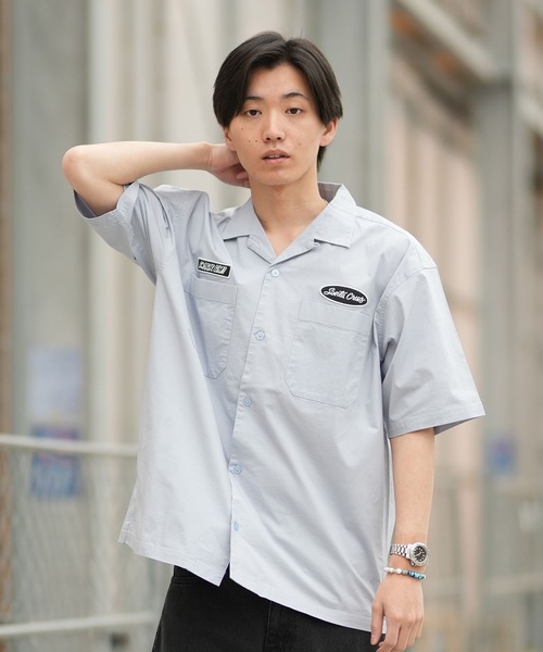 SANTA CRUZ(サンタクルーズ)の「【ムラサキスポーツ限定】SANTA CRUZ/サンタクルーズ 半袖 シャツ SC WORK SHIRT 502262201(シャツ/ブラウス・メンズ・ネイビー/サックスブルー/アイボリー・L/M)」の7枚目の写真