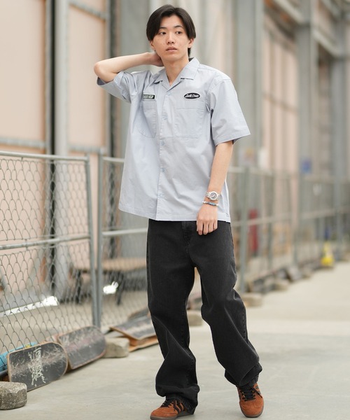 SANTA CRUZ(サンタクルーズ)の「【ムラサキスポーツ限定】SANTA CRUZ/サンタクルーズ 半袖 シャツ SC WORK SHIRT 502262201(シャツ/ブラウス・メンズ・ネイビー/サックスブルー/アイボリー・L/M)」の9枚目の写真