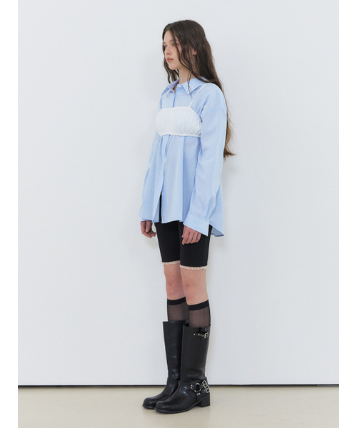 ETMON(エトモン)の「Wave Shirring Bustier, White(その他トップス・レディース・その他・FREE)」の5枚目の写真