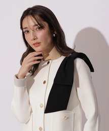 リボンラップペプラムニット（ニット/セーター）｜Apuweiser-riche