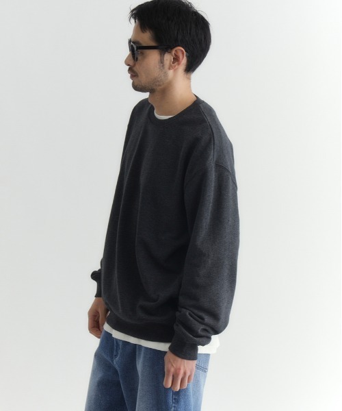 BACK NUMBER（バックナンバー）の「【BACK NUMBER】スウェットプルオーバー (ビッグシルエット / 裏毛 / 高コスパ)（スウェット・メンズ・キナリ/ブラック・XL/L/M）」の4枚目の写真