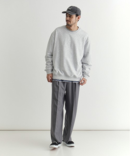 BACK NUMBER（バックナンバー）の「【BACK NUMBER】スウェットプルオーバー (ビッグシルエット / 裏毛 / 高コスパ)（スウェット・メンズ・キナリ/ブラック・XL/L/M）」の10枚目の写真