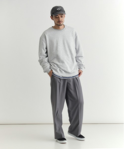 BACK NUMBER（バックナンバー）の「【BACK NUMBER】スウェットプルオーバー (ビッグシルエット / 裏毛 / 高コスパ)（スウェット・メンズ・キナリ/ブラック・XL/L/M）」の11枚目の写真