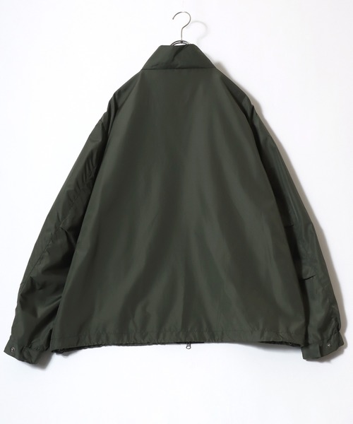 Salong hameu（サロン ハミュー）の「撥水 軽量 スタンドネックブルゾン/ビッグシルエット 比翼ダブルジップ ポリエステルアウター/ユニセックス（ブルゾン・メンズ・ネイビー/ブラック/カーキ・M/L/LL）」の5枚目の写真