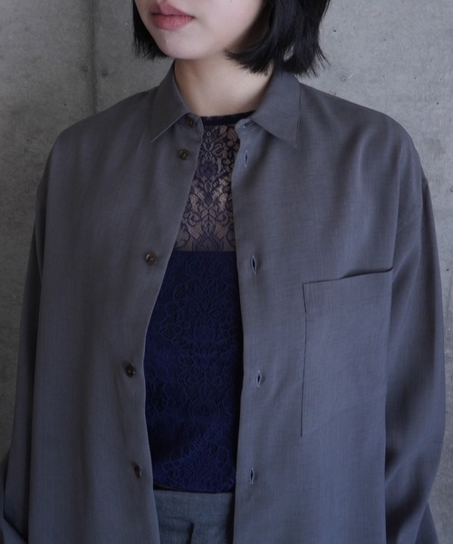 G.V.G.V.（ジーヴィージーヴィー）の「STRETCH LACE L/S TOP（Tシャツ/カットソー・レディース・ネイビー/ピンク/ブラック・ONE SIZE）」の20枚目の写真