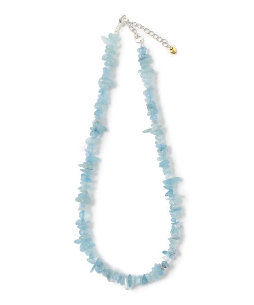 BEAMS BOY(ビームスボーイ)の「ROSETTA PRAYER / CRYSTAL CHIP NECKLACE(ネックレス・レディース・レッド系その他7/サックスブルー・ONE SIZE)」の2枚目の写真