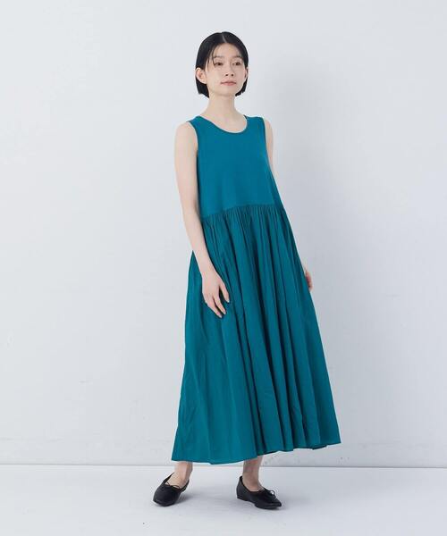 conges payes ADIEU TRISTESSE（コンジェ ペイエ アデュートリステス）の「2重布帛ノースリーブワンピース（ワンピース・レディース・ブラック/ブルー/レッド/グリーン・FREE）」の13枚目の写真