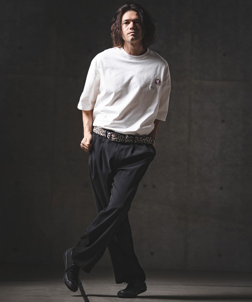 GLIMCLAP（グリムクラップ）の「mt10198-Embroidery T-Shirt Tシャツ(201-023-gls-cg)（Tシャツ/カットソー・メンズ・ブラック/ホワイト・L/M/S）」の14枚目の写真