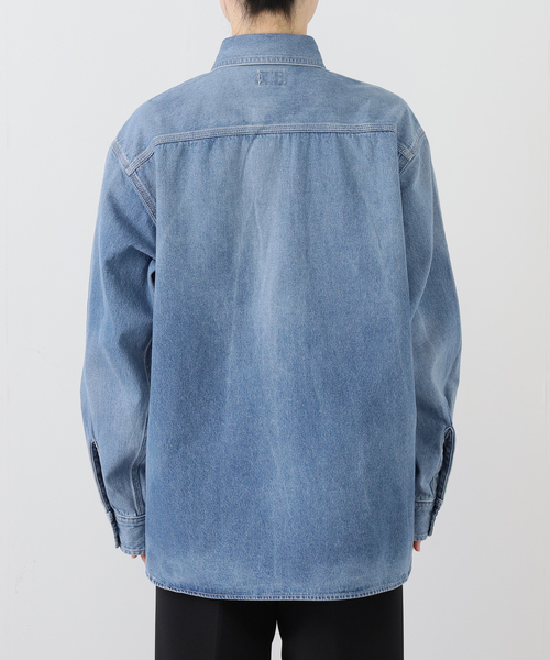 FRAMeWORK（フレームワーク）の「UNION HERCULES/ユニオンヘラクレス MADE デニムハーフジップシャツ（シャツ/ブラウス・レディース・ブルー・FREE）」の11枚目の写真