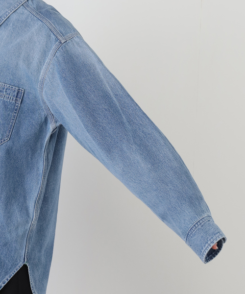 FRAMeWORK（フレームワーク）の「UNION HERCULES/ユニオンヘラクレス MADE デニムハーフジップシャツ（シャツ/ブラウス・レディース・ブルー・FREE）」の12枚目の写真