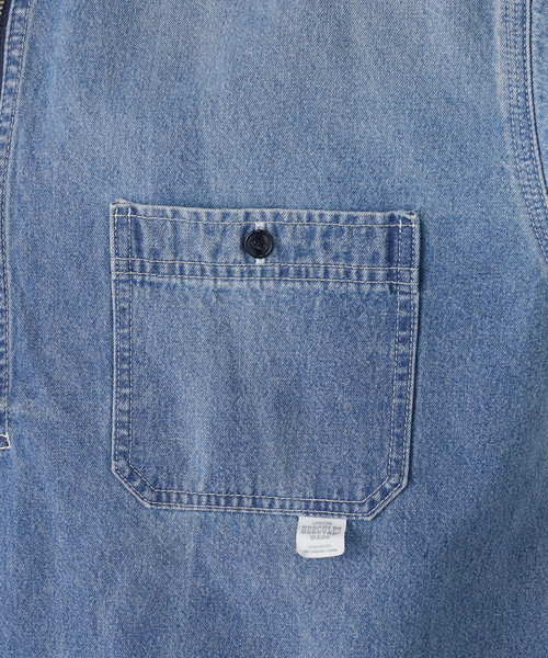 FRAMeWORK（フレームワーク）の「UNION HERCULES/ユニオンヘラクレス MADE デニムハーフジップシャツ（シャツ/ブラウス・レディース・ブルー・FREE）」の14枚目の写真
