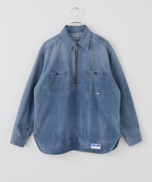 FRAMeWORK（フレームワーク）の「UNION HERCULES/ユニオンヘラクレス MADE デニムハーフジップシャツ（シャツ/ブラウス・レディース・ブルー・FREE）」の20枚目の写真