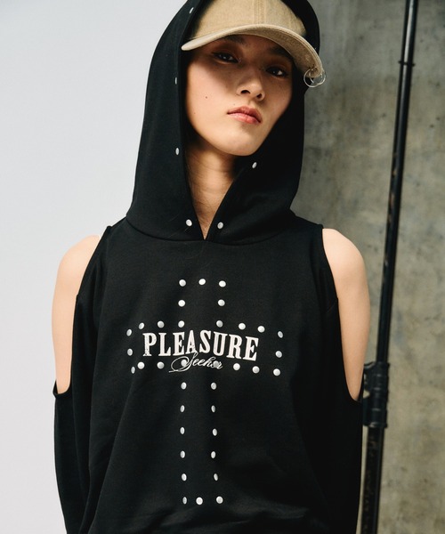 3.3 Field Trip （3.3フィールドトリップ）の「3.3 Field Trip／肩あきクロスフードプルオーバー（スウェット・レディース・グレー/ネイビー/ブラック・FREE）」の21枚目の写真