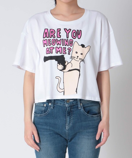 Cepica（セピカ）の「【BLACK SCORE】TAXI CAT CROPPED T（Tシャツ/カットソー・レディース・ホワイト・FREE）」の9枚目の写真