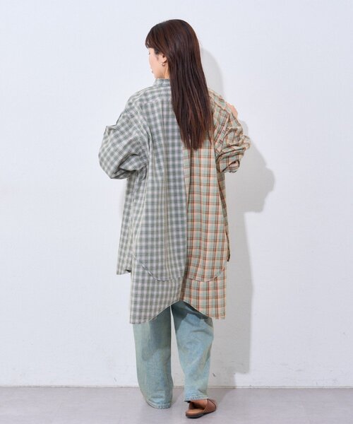 etsinta（エシンタ）の「【etsinta/エシンタ】ブロードオーバーシャツ（シャツ/ブラウス・レディース・グリーン/ネイビー/ベージュ・ONE SIZE）」の20枚目の写真