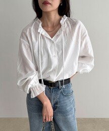 fredy emue | シャイニーシアーギャザーブラウス(シャツ/ブラウス)