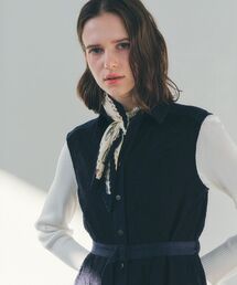 YECCA VECCA（イェッカヴェッカ）の「ビットプリントプリーツスカーフ（バンダナ/スカーフ）」