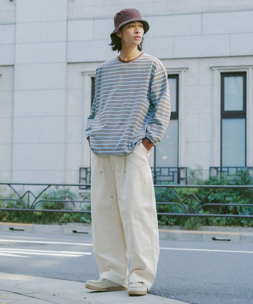 RAGEBLUE（レイジブルー）の「Extra Cotton Border Tshirt/天竺コットンボーダーロンT（Tシャツ/カットソー・メンズ・ネイビー/ホワイト/ライトブルー・MEDIUM/LARGE）」の10枚目の写真