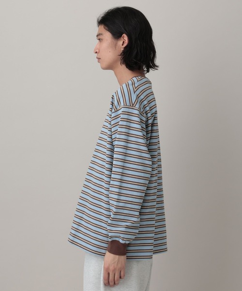 RAGEBLUE（レイジブルー）の「Extra Cotton Border Tshirt/天竺コットンボーダーロンT（Tシャツ/カットソー・メンズ・ネイビー/ホワイト/ライトブルー・MEDIUM/LARGE）」の22枚目の写真