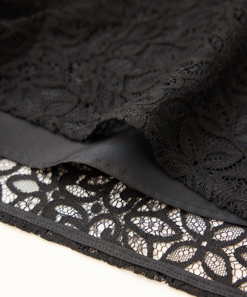 ROPE'（ロペ）の「ベルト付きセミフレアレーススカート/イージーケア（スカート・レディース・ブラック/オフホワイト・36/38）」の16枚目の写真