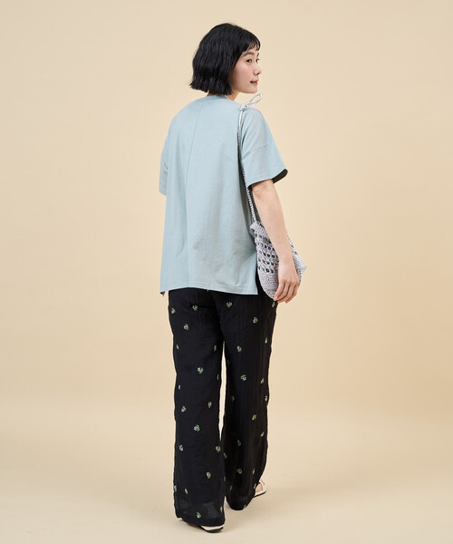FREAK'S STORE（フリークスストア）の「限定展開　シアー 小花柄 刺繍 ルーズパンツ（その他パンツ・レディース・ブラック/モカ/ナチュラル・ﾌﾘ-）」の5枚目の写真