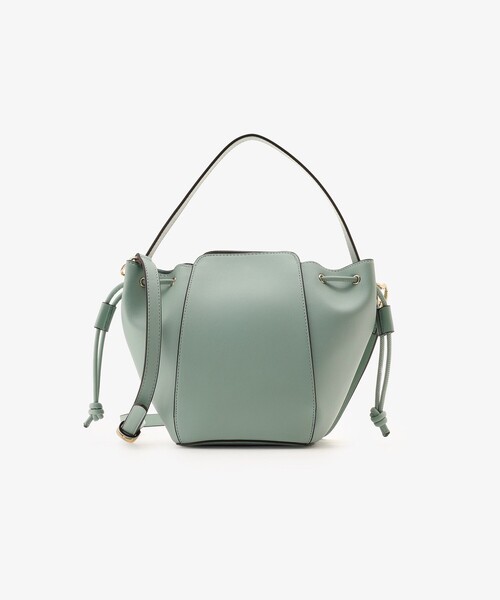 Afternoon Tea（アフタヌーンティー）の「合皮巾着ショルダーバッグ（ショルダーバッグ・レディース・グリーン/ブルー/オフホワイト・ONE SIZE）」の2枚目の写真