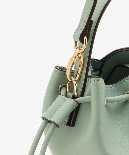 Afternoon Tea（アフタヌーンティー）の「合皮巾着ショルダーバッグ（ショルダーバッグ・レディース・グリーン/ブルー/オフホワイト・ONE SIZE）」の13枚目の写真