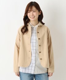 one'sterrace（ワンズテラス）の「ツイル&デニム丸襟ジャケット（デニムジャケット）」