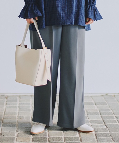 セール】ダブルクロスタックパンツ[プチ・プラスサイズあり]（その他