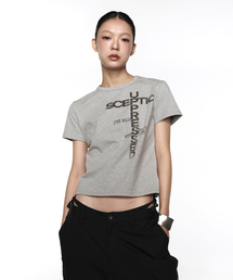ROCKCAKE（ロックケーキ）の「Sceptic Crop Top - Gray（Tシャツ/カットソー）」
