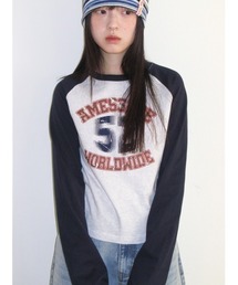 A'GEM/9 × .kom 『AMESWORLDWIDE/アメスワールドワイド』 VINTAGE 52 RAGLAN LS TEE/ヴィンテージ52ラグラン ロングスリーブ