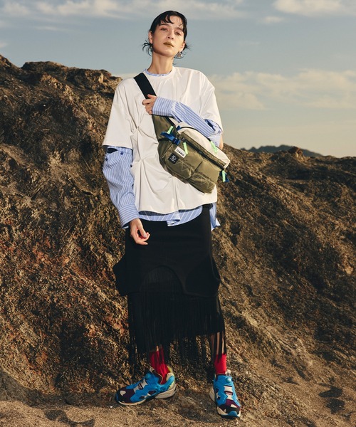 RAMIDUS（ラミダス）の「【RAMIDUS×OMMO】2WAY WAIST BAG（ボディバッグ/ウエストポーチ・レディース・ブラック/カーキ・F）」の3枚目の写真