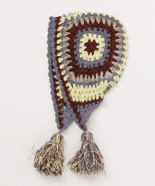 チャイハネ（チャイハネ）の「【チャイハネ】シュマル耳付き手編みキャップ（ニットキャップ/ビーニー・レディース・グレー/ライトブルー・FREE）」の7枚目の写真