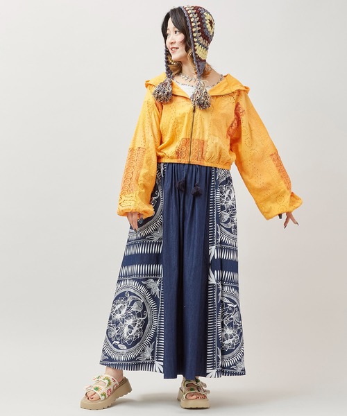 チャイハネ（チャイハネ）の「【チャイハネ】シュマル耳付き手編みキャップ（ニットキャップ/ビーニー・レディース・グレー/ライトブルー・FREE）」の6枚目の写真