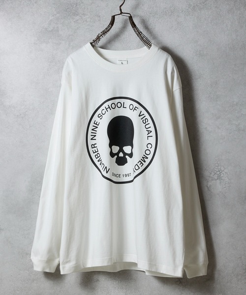 NUMBER (N)INE(ナンバーナイン)の「SCHOOL OF VISUAL COMEDY PRINTED CLASSIC L/S T-SHIRT / スカルモチーフ プリント ロンT(Tシャツ/カットソー・メンズ・ブラック/ホワイト・M/L/XL)」の10枚目の写真