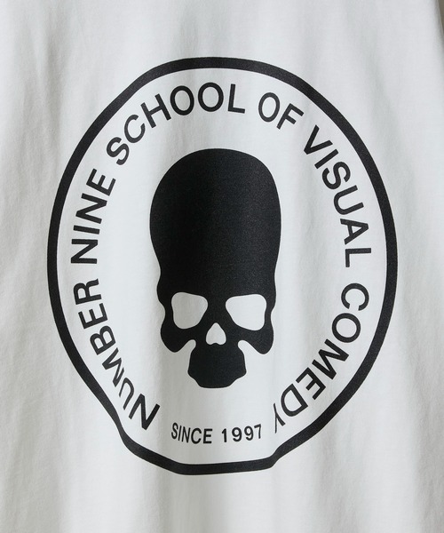 NUMBER (N)INE(ナンバーナイン)の「SCHOOL OF VISUAL COMEDY PRINTED CLASSIC L/S T-SHIRT / スカルモチーフ プリント ロンT(Tシャツ/カットソー・メンズ・ブラック/ホワイト・M/L/XL)」の8枚目の写真