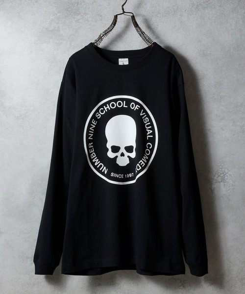 NUMBER (N)INE(ナンバーナイン)の「SCHOOL OF VISUAL COMEDY PRINTED CLASSIC L/S T-SHIRT / スカルモチーフ プリント ロンT(Tシャツ/カットソー・メンズ・ブラック/ホワイト・M/L/XL)」の5枚目の写真