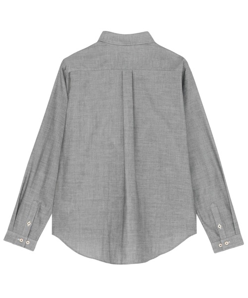 TOKYO SHIRTS(トウキョウシャツ)の「【Pitta Re:)】ふわっとガーゼシャツ レギュラーシルエット 長袖 綿100% レディース カジュアルシャツ(シャツ/ブラウス・レディース・グレー・M/L)」の2枚目の写真