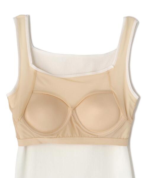 NATURAL BEAUTY BASIC(ナチュラルビューティーベーシック)の「◇ カップ付インナーシリーズ タンクトップ(タンクトップ・レディース・オフホワイト/ブラック・FREE)」の22枚目の写真
