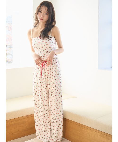 ストロベリーアイレットロングパンツ（ルームウェア/パジャマ